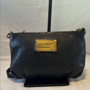 Marc Jacobs Black Crossbody Bag with Gold Accents